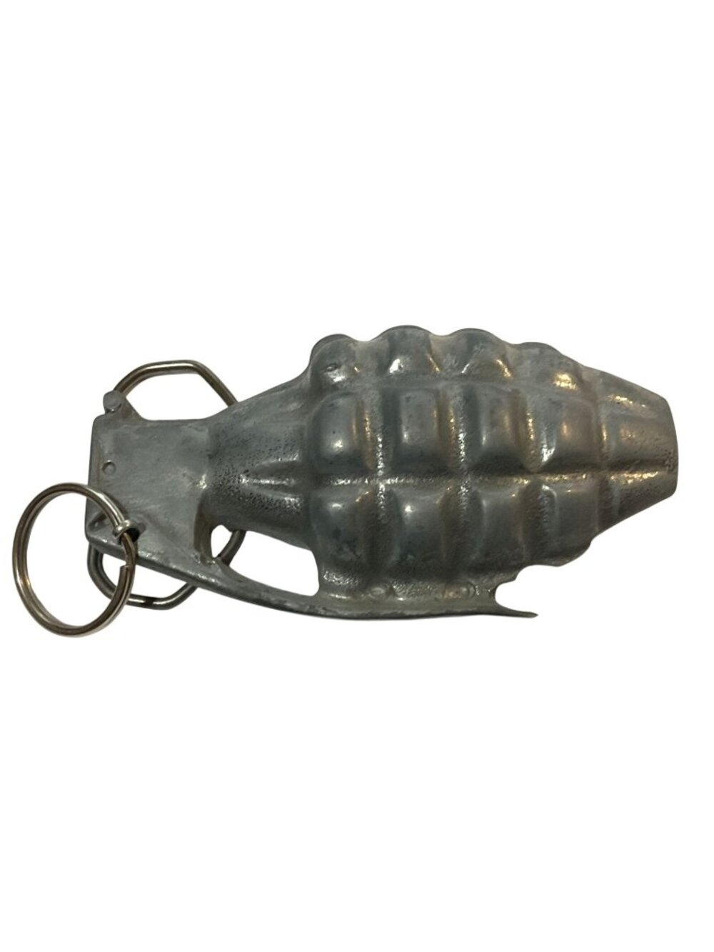 Vintage Grenade-Shaped Metal Belt Buckle Textured Design 2" Wide Belt